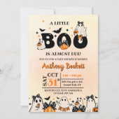 Een beetje Boo Halloween Baby shower Party Kaart (Voorkant)