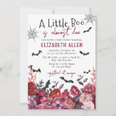 Een beetje Boo Halloween Flowers Baby shower Kaart (Voorkant)
