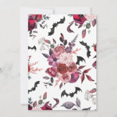 Een beetje Boo Halloween Flowers Baby shower Kaart (Achterkant)