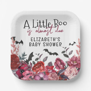 Een beetje Boo Halloween Flowers Baby shower Papieren Bordje
