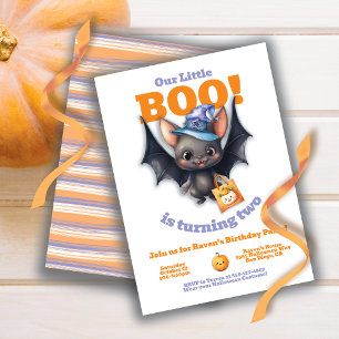 Een beetje Boo Halloween Leuke Vampier Bat Verjaar Kaart