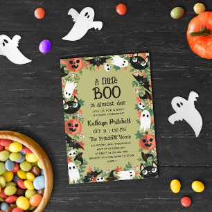Een beetje Boo Halloween Lijst Olijf Baby shower Kaart