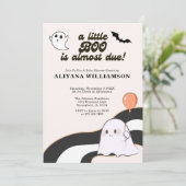 Een beetje Boo Halloween Schattige Baby shower Kaart (Staand voorkant)