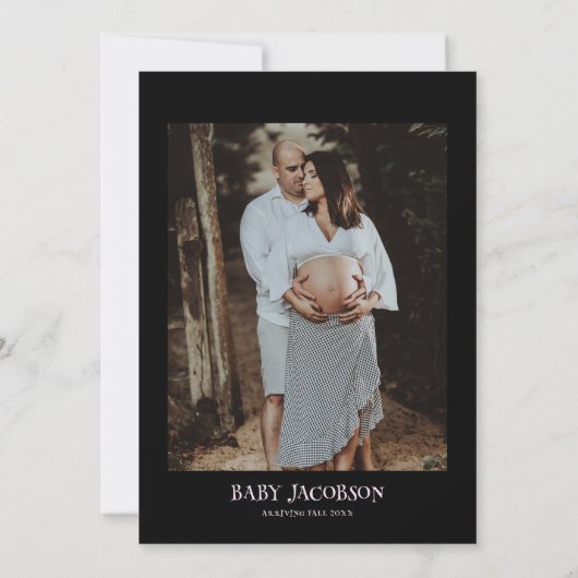 Een beetje Boo Halloween Witch Baby shower Kaart (Achterkant)