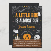 Een beetje Boo heeft bijna Halloween Baby shower Kaart (Voorkant / Achterkant)