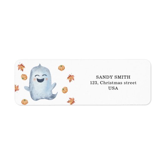 Een beetje Boo - Herfst Etiket (Voorkant)