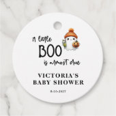Een beetje Boo is bijna het gevolg van Baby shower Bedankjes Labels (Voorkant)