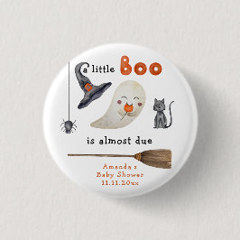 Een beetje Boo is bijna het gevolg van Baby shower Ronde Button 3,2 Cm