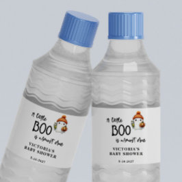 Een beetje Boo is bijna het gevolg van Baby shower Waterfles Etiket