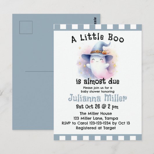 Een beetje Boo is bijna te wijten aan Schattige Gh Briefkaart (Voorkant / Achterkant)