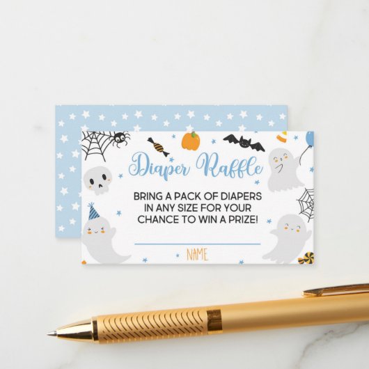 Een beetje Boo is bijna te wijten luier Raffle Kaa Informatiekaartje (Voorkant / Achterkant in situ)