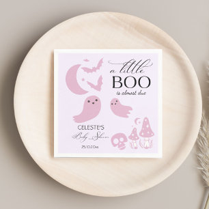 Een beetje boo pastel roze Halloween baby shower Servet