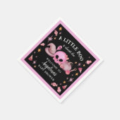 Een beetje Boo Pink & Black Halloween Baby shower Servet (Hoek)