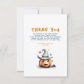 Een beetje boo pompoen schattig halloween dank je bedankkaart (Voorkant)