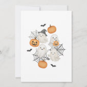 Een beetje Boo Pumpkin Halloween Baby shower Kaart (Achterkant)