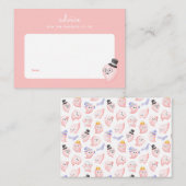 Een beetje boo roze Baby shower Ouderschap advies Notitiekaartje (Voorkant / Achterkant)