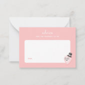 Een beetje boo roze Baby shower Ouderschap advies Notitiekaartje (Voorkant)