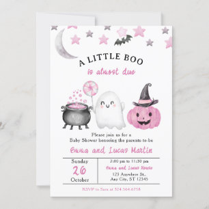 Een beetje Boo schattig Halloween Baby shower Kaart