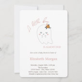 Een beetje Boo Schattige Ghost Striped Halloween Kaart (Voorkant)