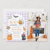 Een beetje Boo Schattige Halloween Baby shower Fot Kaart (Voorkant)