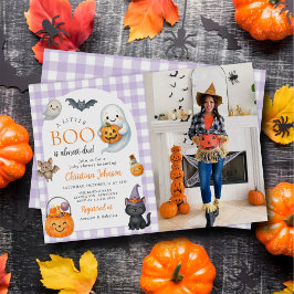 Een beetje Boo Schattige Halloween Baby shower Fot Kaart