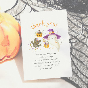 Een beetje Boo Schattige Halloween bedankkaart