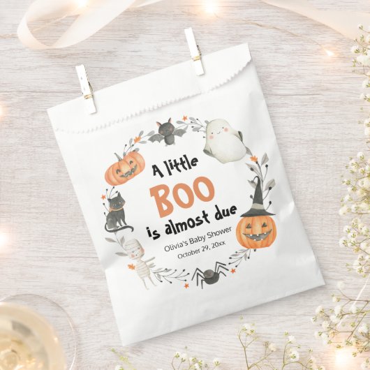 Een beetje Boo Schattige Halloween pompoen Baby sh Bedankzakje (Geknipt)