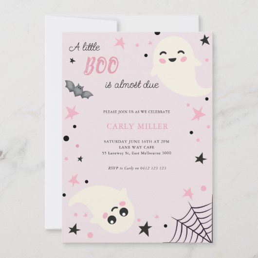 Een beetje Boo Schattigee Herfst Baby shower Kaart (Voorkant)