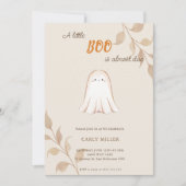 Een beetje Boo Schattigee Herfst Baby shower Kaart (Voorkant)