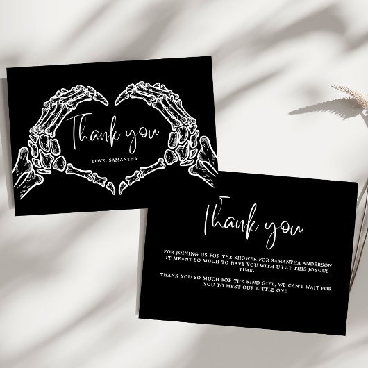 Een beetje boo schedel Halloween Baby shower Bedankkaart