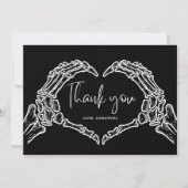 Een beetje boo schedel Halloween Baby shower Bedankkaart (Voorkant)