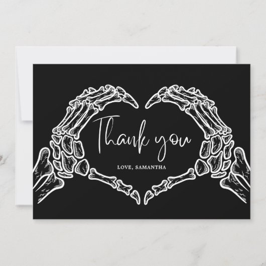 Een beetje boo schedel Halloween Baby shower Bedankkaart (Voorkant)