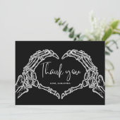 Een beetje boo schedel Halloween Baby shower Bedankkaart (Staand voorkant)