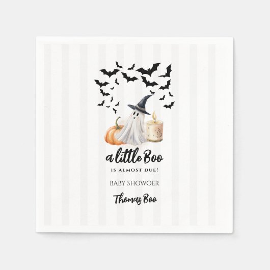 Een beetje Boo spookachtige babyshower servetten (Voorkant)