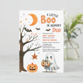 Een beetje Boo Waterverf Halloween Schattige Baby  Kaart (Staand voorkant)