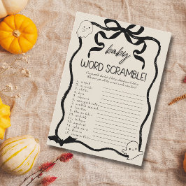 Een beetje Boo Word Scramble baby spel kaart