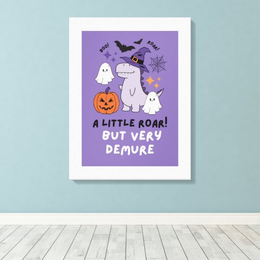 Een beetje brullende, maar zeer demure canvas kuns (Insitu (Houten vloer))