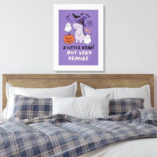 Een beetje brullende, maar zeer demure canvas kuns afdruk (Insitu (Slaapkamer))