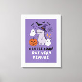 Een beetje brullende, maar zeer demure canvas kuns afdruk (Voorkant)