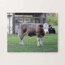 Een beetje bull - Boerderij leven puzzle Legpuzzel