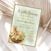 Een beetje Bunny Floral Spring Rabbit Baby shower Kaart