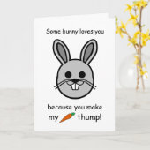 Een beetje Bunny houdt van je, Valentijnsdag konij Kaart (Gele Bloem)