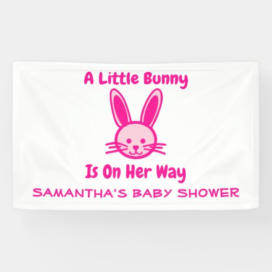 Een beetje Bunny is onderweg. Spandoek (Horizontaal)