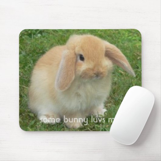 een beetje bunny luvs me muismat (Met muis)