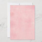 Een beetje Bunny Pink Floral Baby shower Uitnodigi Kaart (Achterkant)