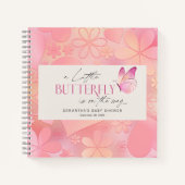 Een beetje Butterfly Baby shower gastenboek Notitieboek (Voorkant)