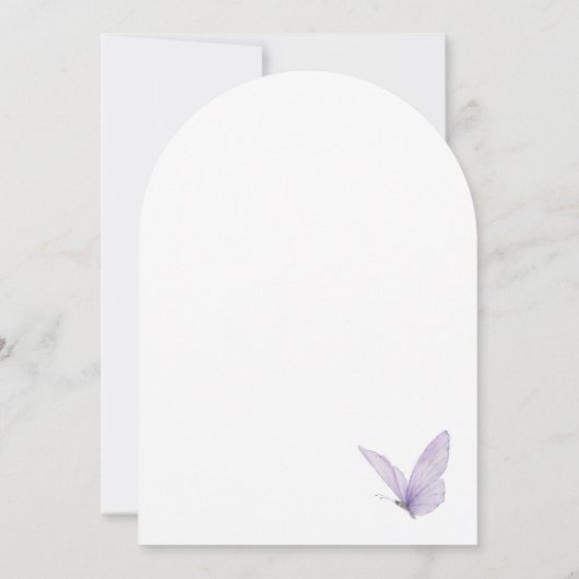 Een beetje Butterfly Floral Wildflower Baby shower Kaart (Achterkant)