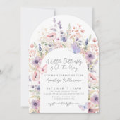 Een beetje Butterfly Floral Wildflower Baby shower Kaart (Voorkant)