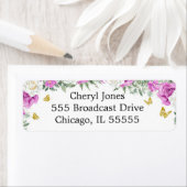 Een beetje Butterfly is onderweg Adres Label (Insitu)