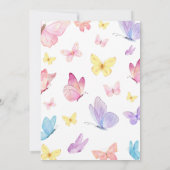Een beetje Butterfly Waterverf Floral Baby shower Kaart (Achterkant)